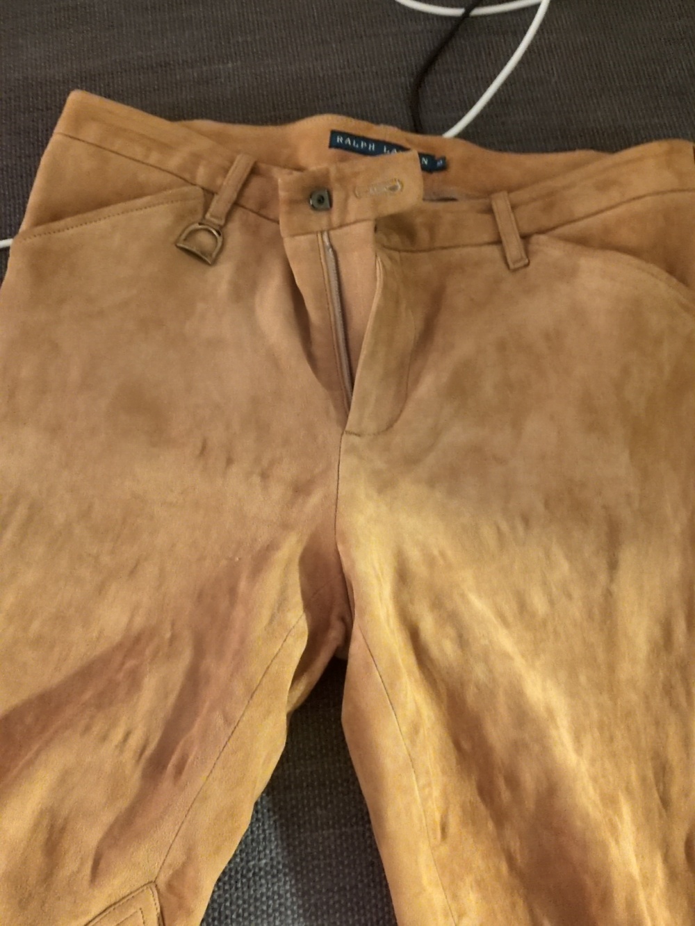 Suede Riding Breeches in Tan Ralph Lauren - Picture 2 of 16
